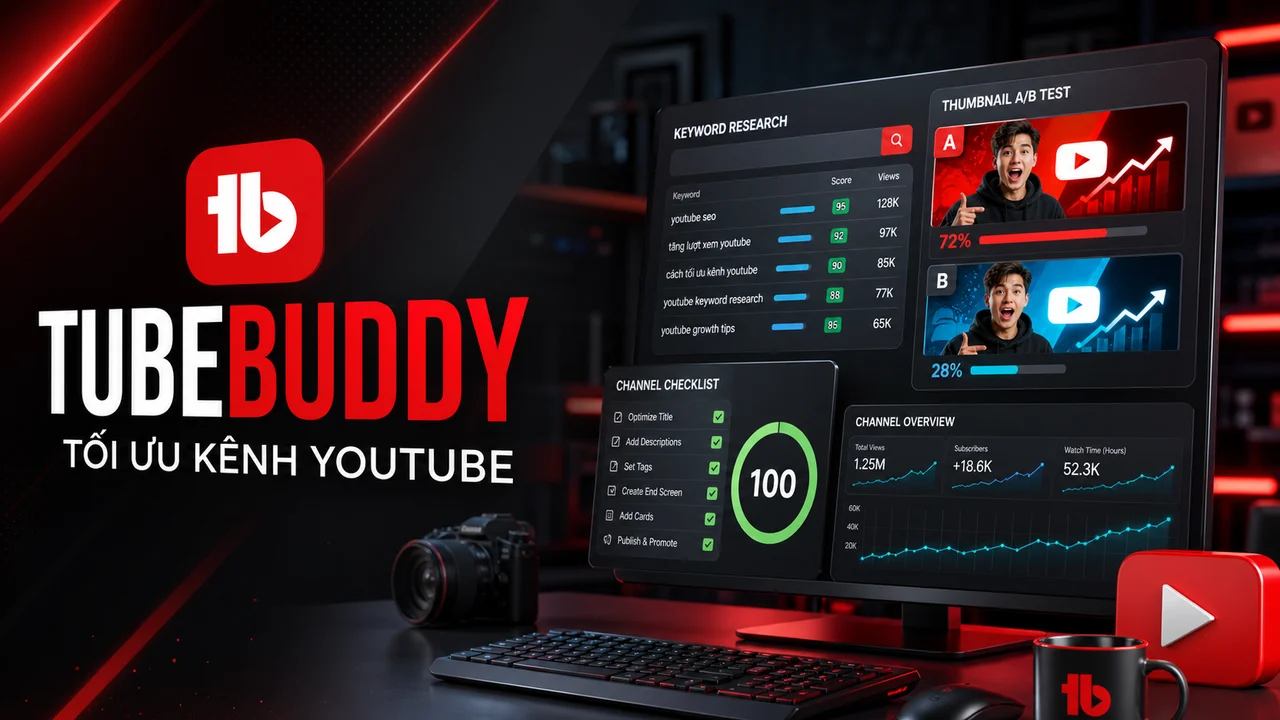 TubeBuddy — Trợ lý tối ưu kênh